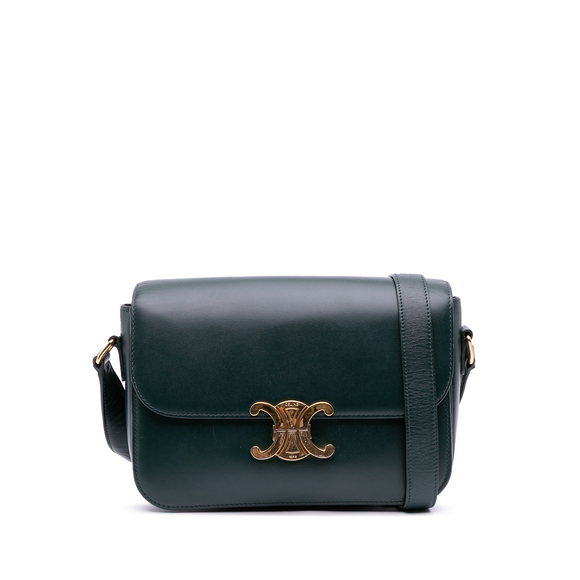 Pre-Loved Celine Classique Shiny Calfskin Triomphe Crossbody - Picture 1 of 10